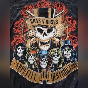 Guns N' Roses Appetite For Destruction Acid Wash Longsleeve Graphic Tee